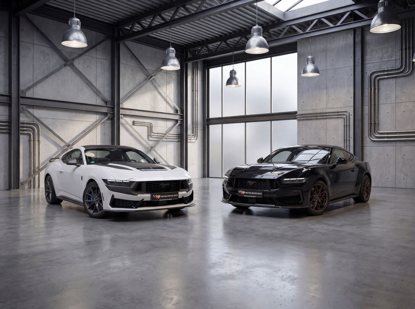Ford Mustang Gen 7 S650 Frontansicht in Dunkelblau