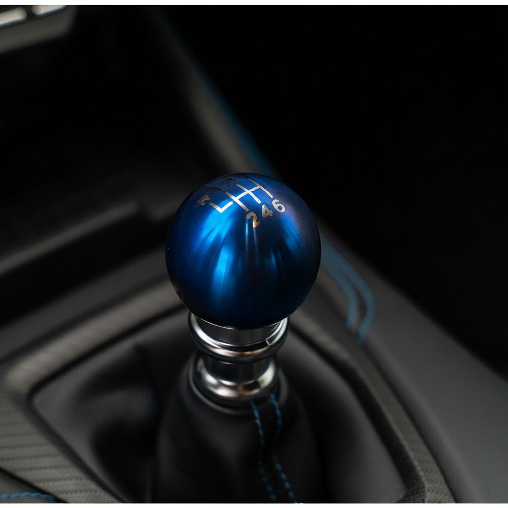 Ford Mustang Gen 7 Schaltknauf in Blau – 6-Gang Handschaltung