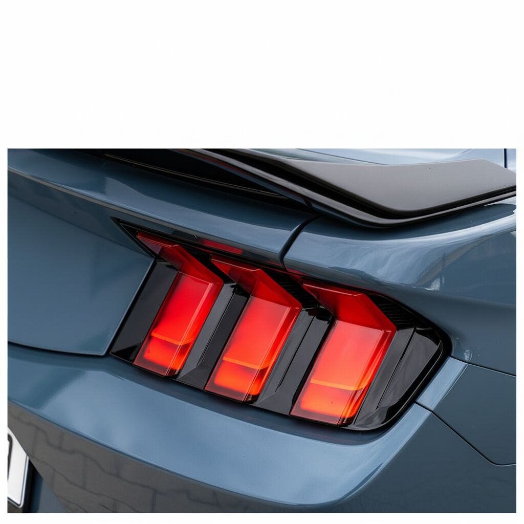 Ford Mustang Gen 7 Tri-Bar LED-Rückleuchten Nahaufnahme